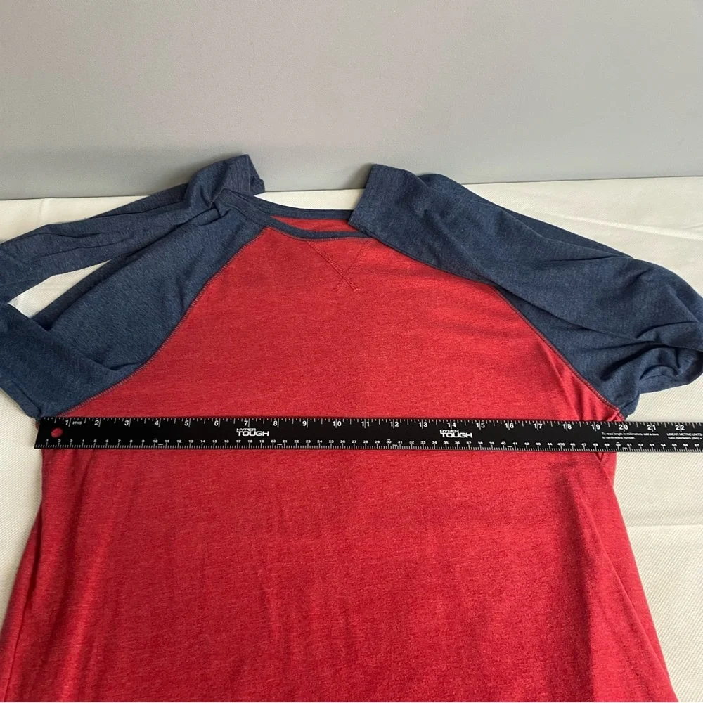 Urban Pipeline Baseball Tshirt Mens Size Large Red Blue Long Sleeve